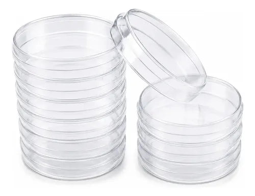 Caja Petri Plastico 100 X15  Con 10 Piezas Ghme