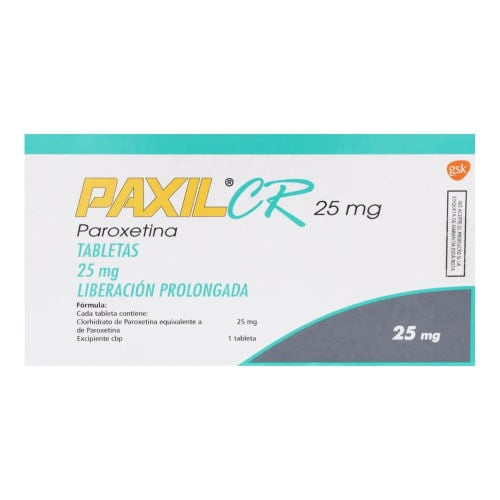 Paxil-Cr 25 Mg Con 30 Tabletas