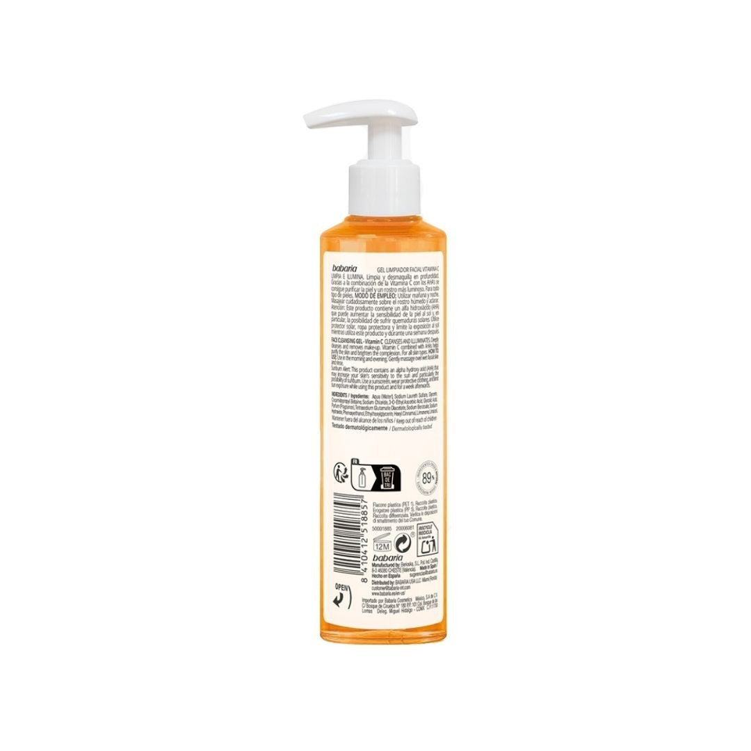 Gel Babaria Limpiador Facial Vitamina C 200 Ml