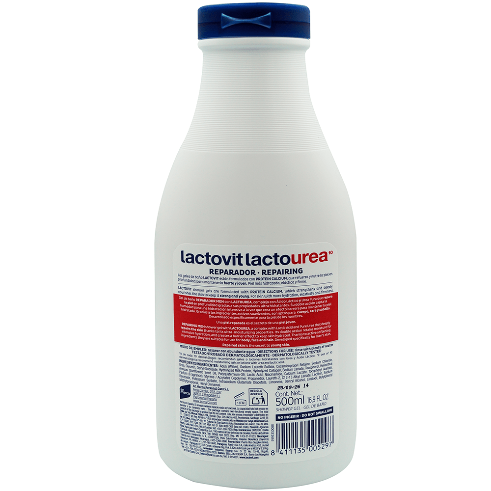 Lactovit Men Lactourea Repairing Gel De Bao 3 En 1 500 Ml