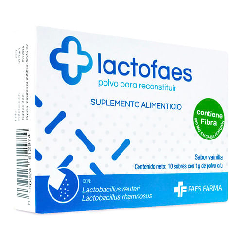 Lactofaes 1 G Con 10 Sobres Sabor Vainilla Suplemento Alimenticio