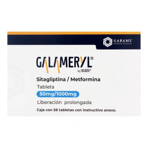 Galameryl 50/1000 Mg Con 56 Tabletas Liberacion Prolongada
