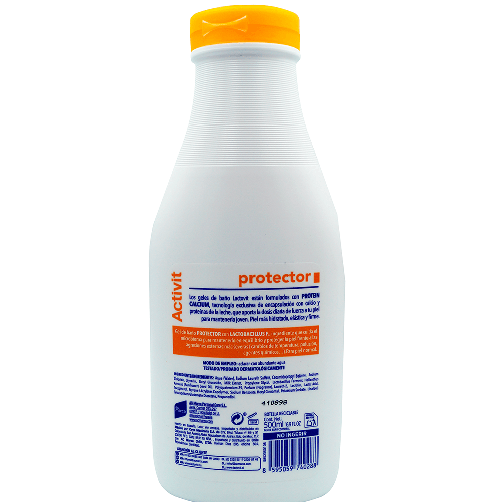 Lactovit Activit Gel De Bao Protector Bioma 500 Ml