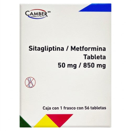 Sitaglipina/Metformina 50/850 Mg Con 56 Tabletas
