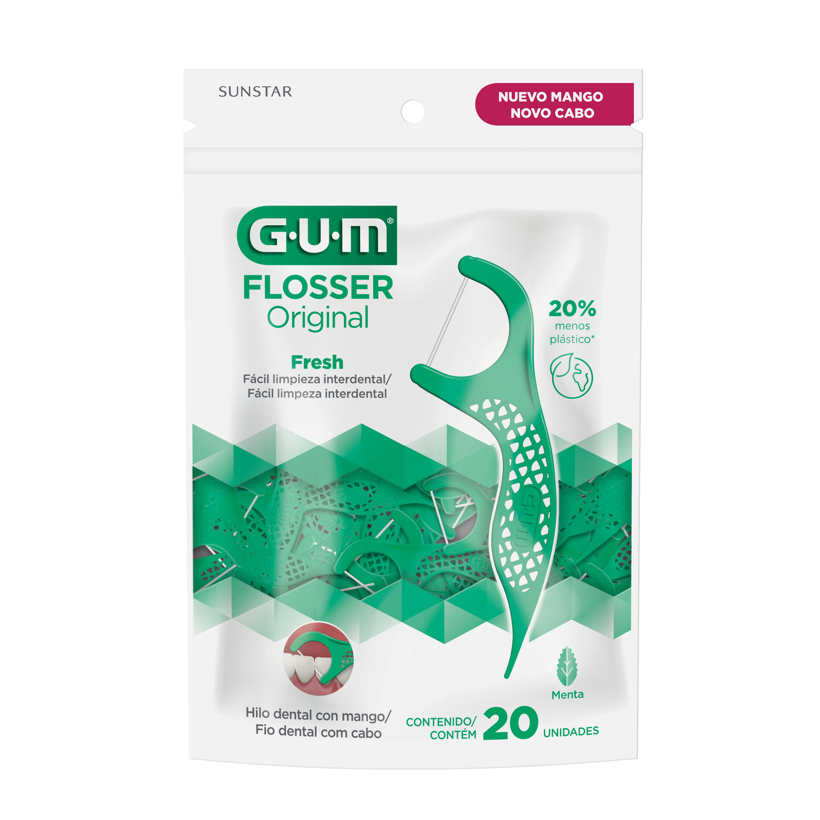Palillos Gum Con Hilo Dental  Original  Con 20 Piezas