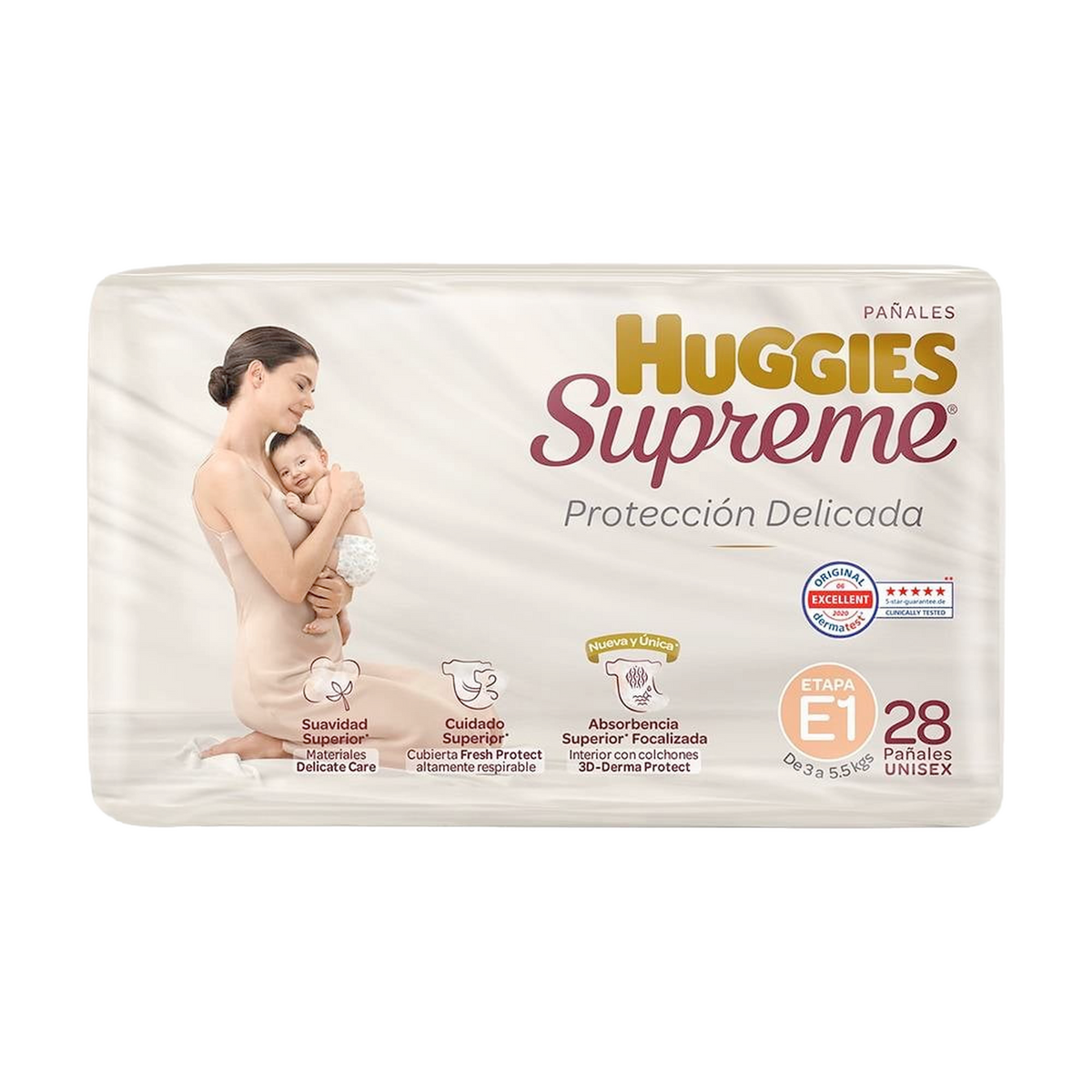Pañal Huggies Supreme Etapa 1 Unisex Con 28