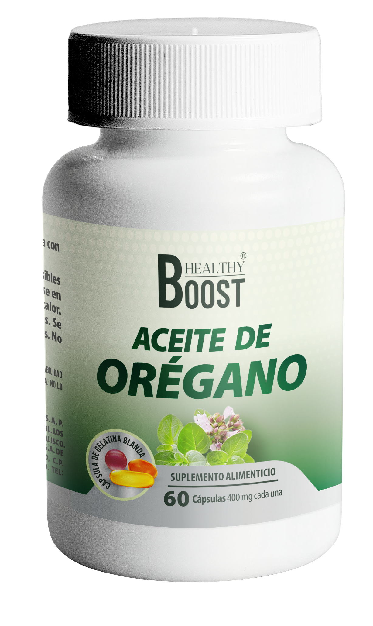 Aceite De Oregano 400 Mg Con 60 Capsulas Healthy Boost