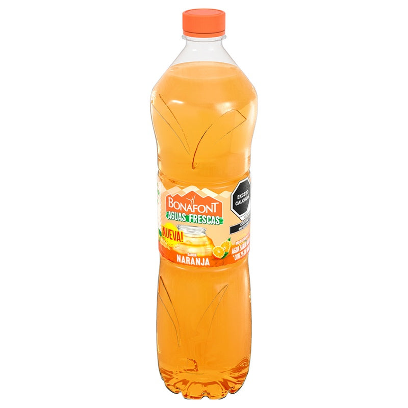 Agua Bonafont Juizzy Naranja Fresca 1 Litro 758104008193  perfil 4