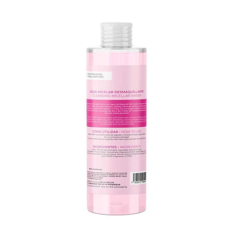 Agua Micelar Ski Sense Desmaquillante Rosas 400 Ml 7503015905504 