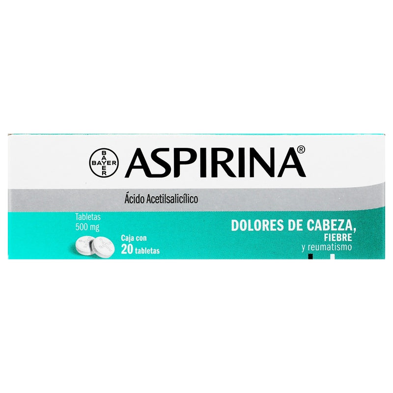 Aspirina 500 Mg Con 20 Tabletas 7501008499047  perfil 7