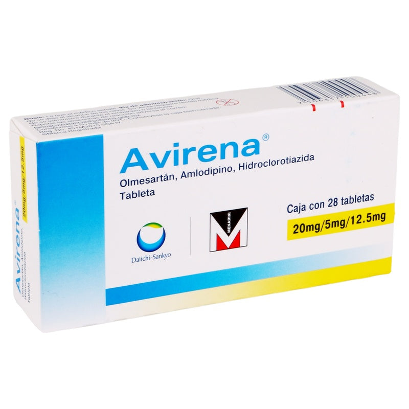 Avirena 20/5/12.5 Mg Con 28 Tabletas 7506317100448  perfil 6