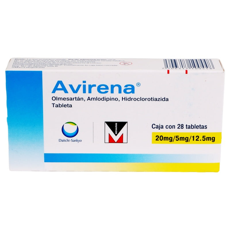 Avirena 20/5/12.5 Mg Con 28 Tabletas 7506317100448  perfil 7