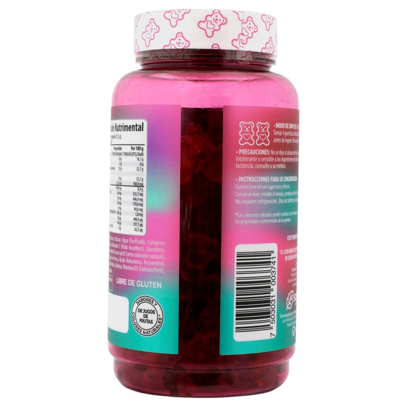 Belabear Colageno+Biotina & Ácido Hialuronico Con 100 Gomitas