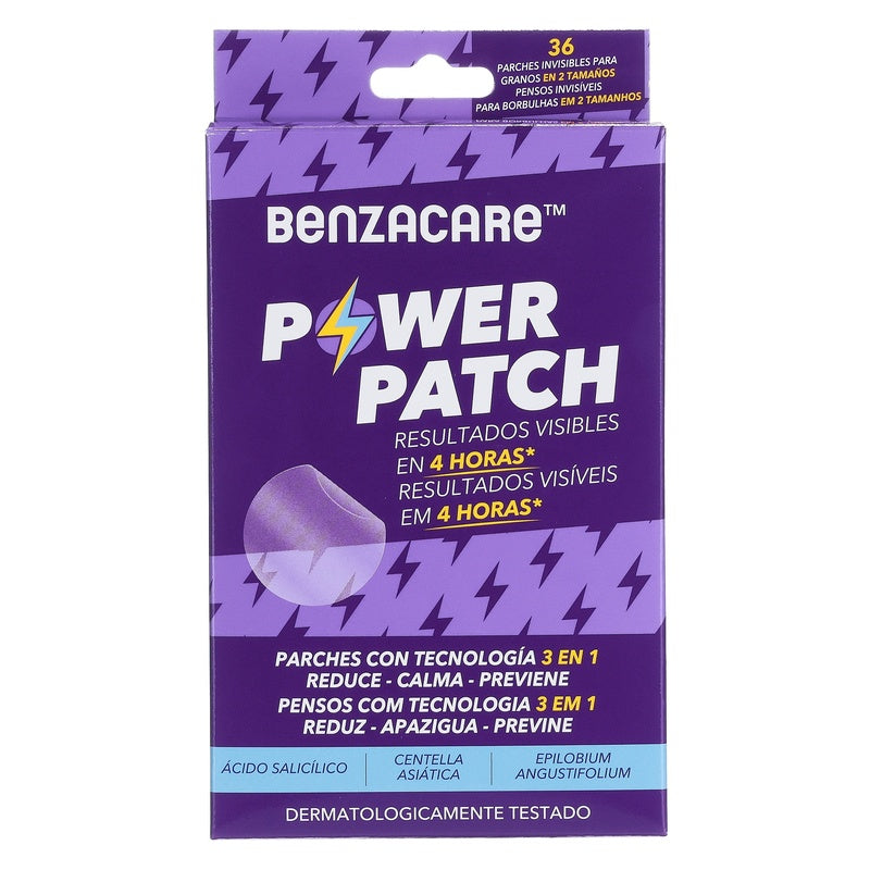Benzacare Parche Facial Power 3 En 1 Con 36 Piezas 3499320016575  perfil 7