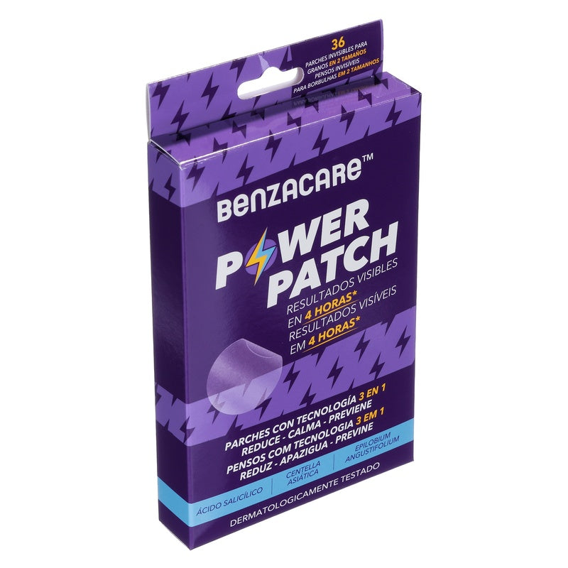 Benzacare Parche Facial Power 3 En 1 Con 36 Piezas 3499320016575  perfil 8