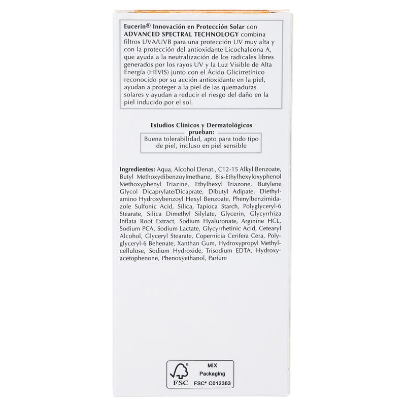 Bloqueador Eucerin Hydro Fluido Fps 50 50 Ml 4005900994776 perfil 14