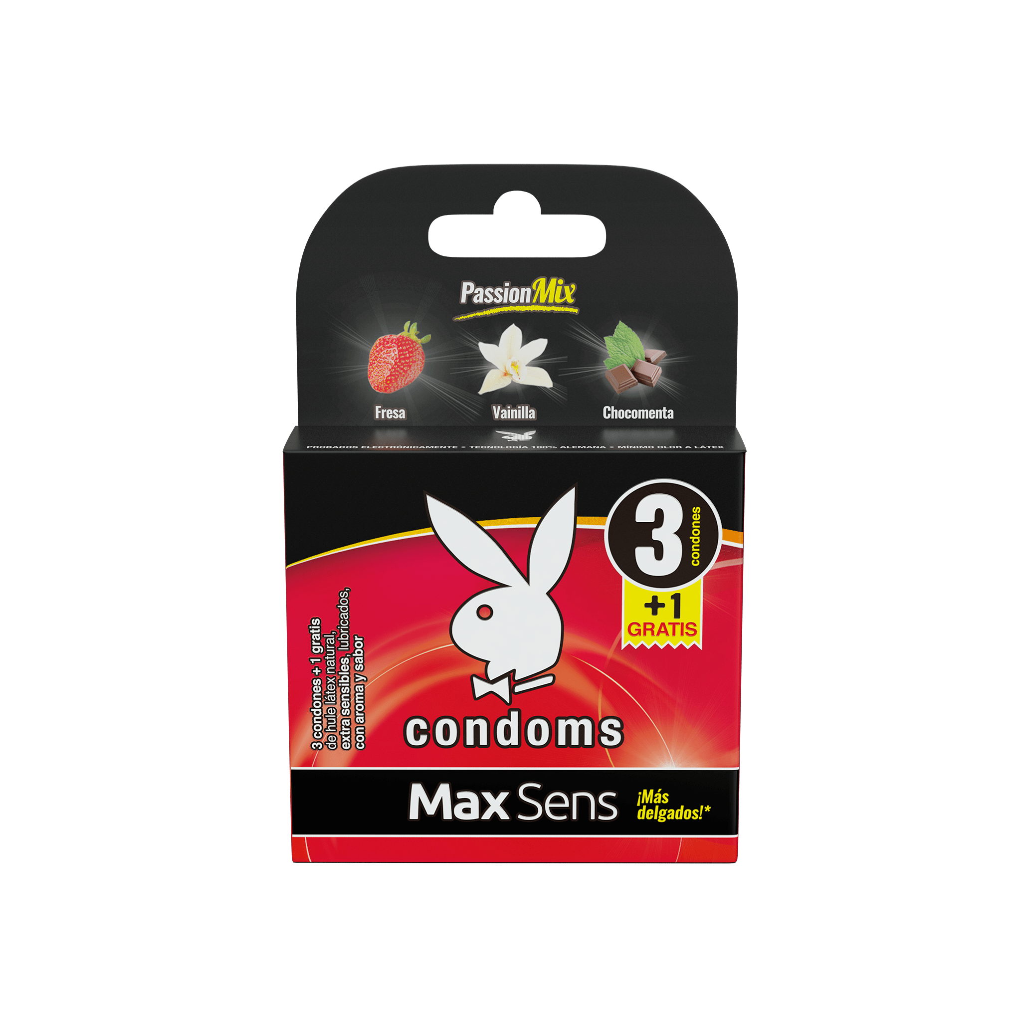 Preservativos  Playboy Passion Mix Con 3 Piezas