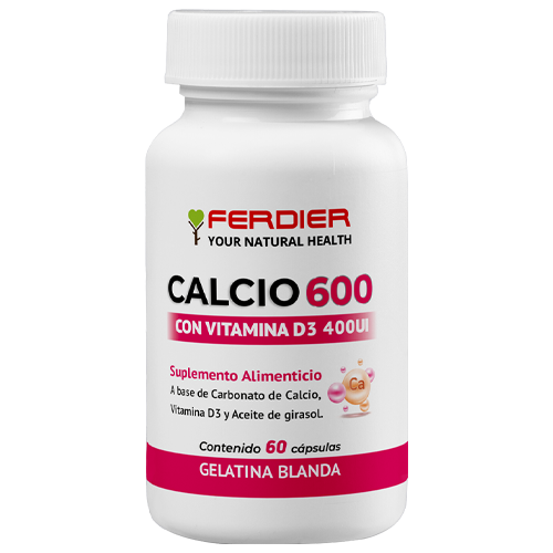 Calcio 600 + Vitamina D3 400 Ui Con 60 Capsulas Healthy Boost
