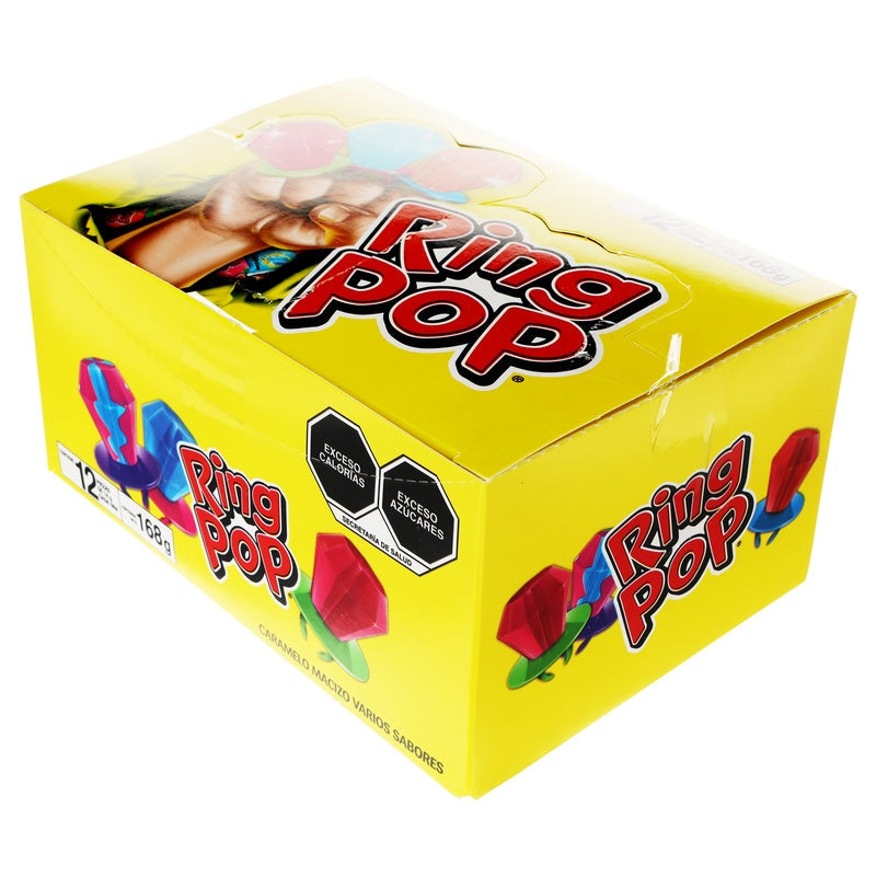 Caja Caramelo Ring Pop Con 12 Piezas 168 G 7896624202509  perfil 2