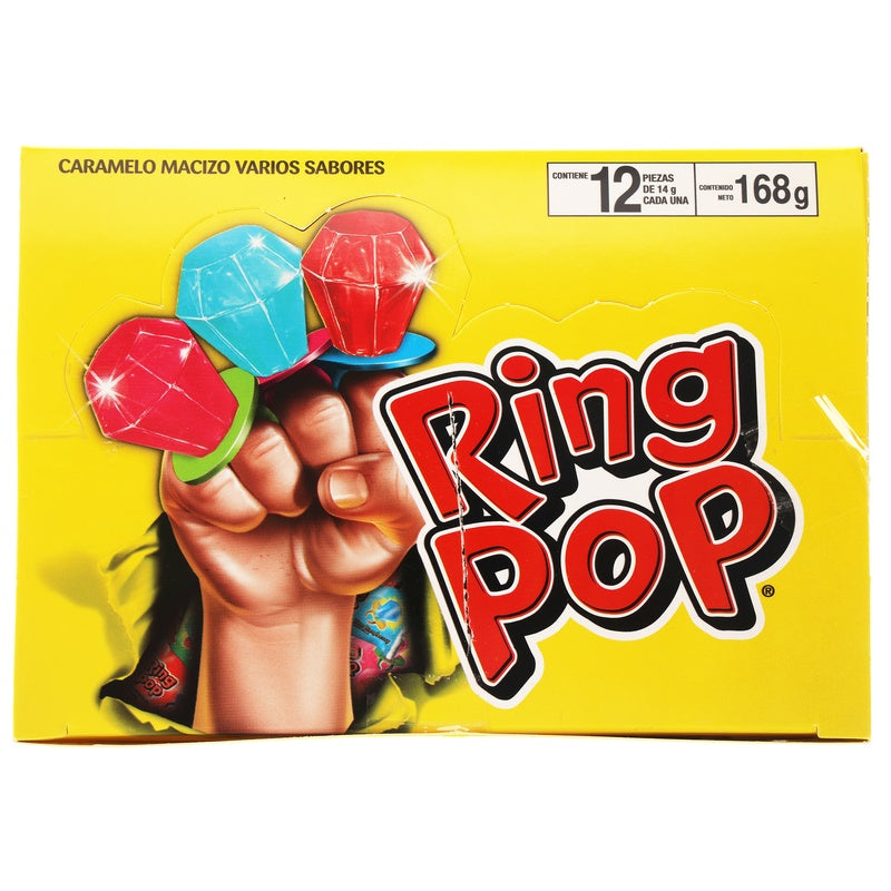 Caja Caramelo Ring Pop Con 12 Piezas 168 G 7896624202509  perfil 4