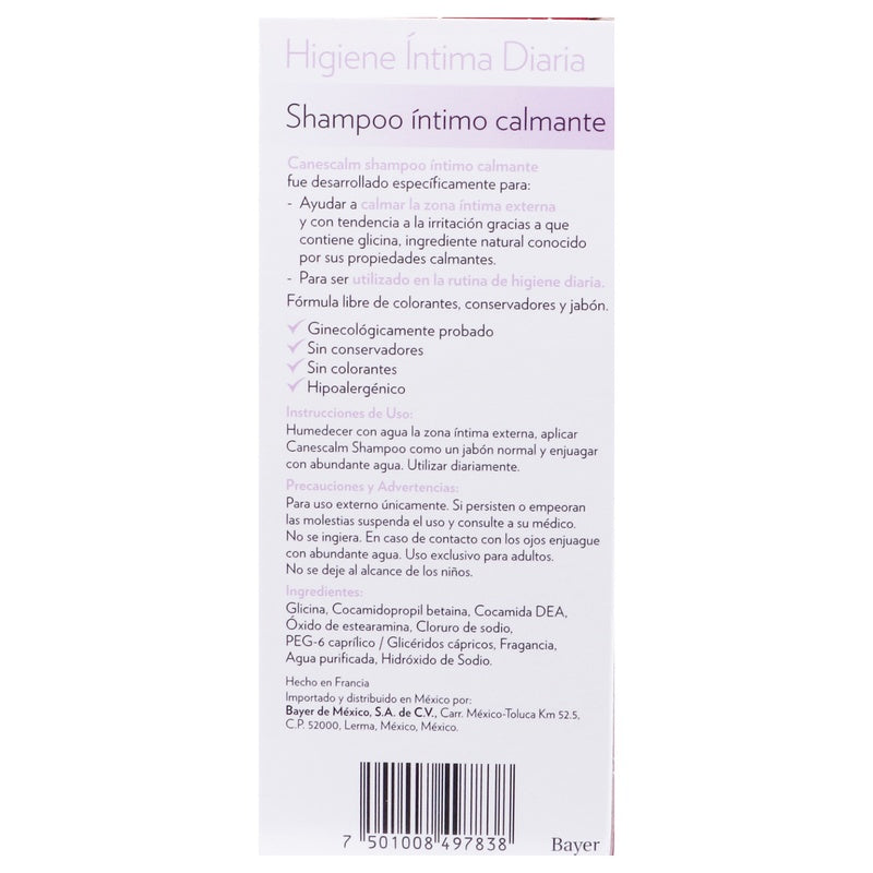 Canescalm Shampoo Intimo Calmante 200 Ml 7501008497838  perfil 6