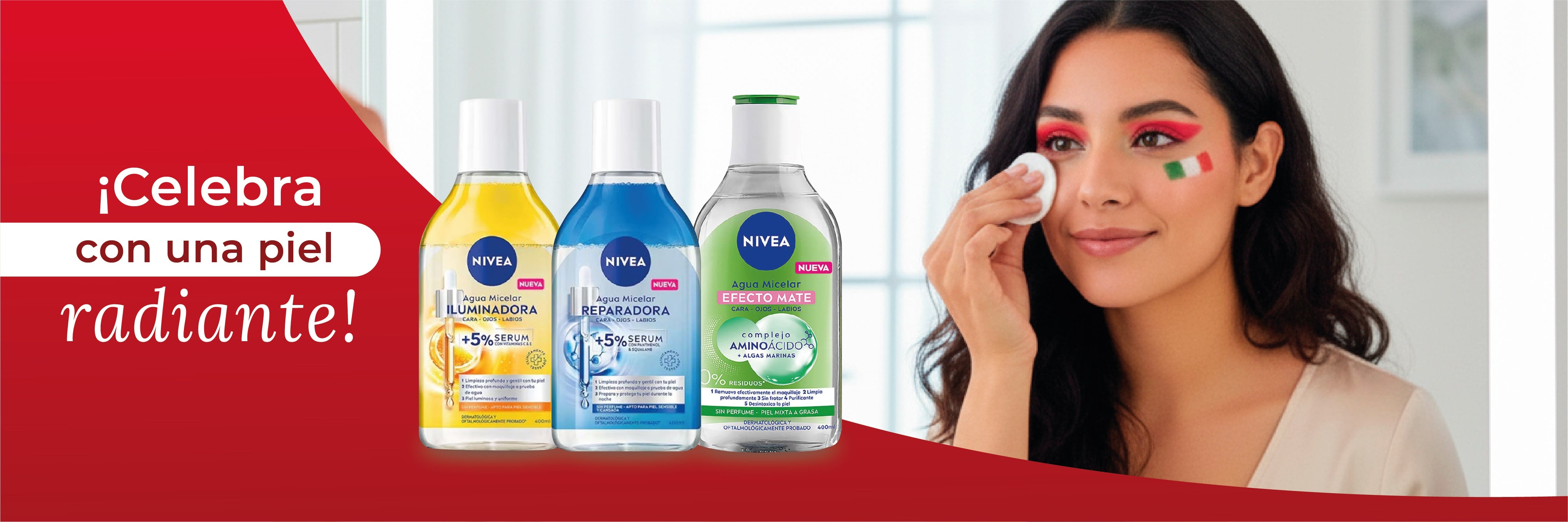 aguas micelares nivea celebra con una piel radiante