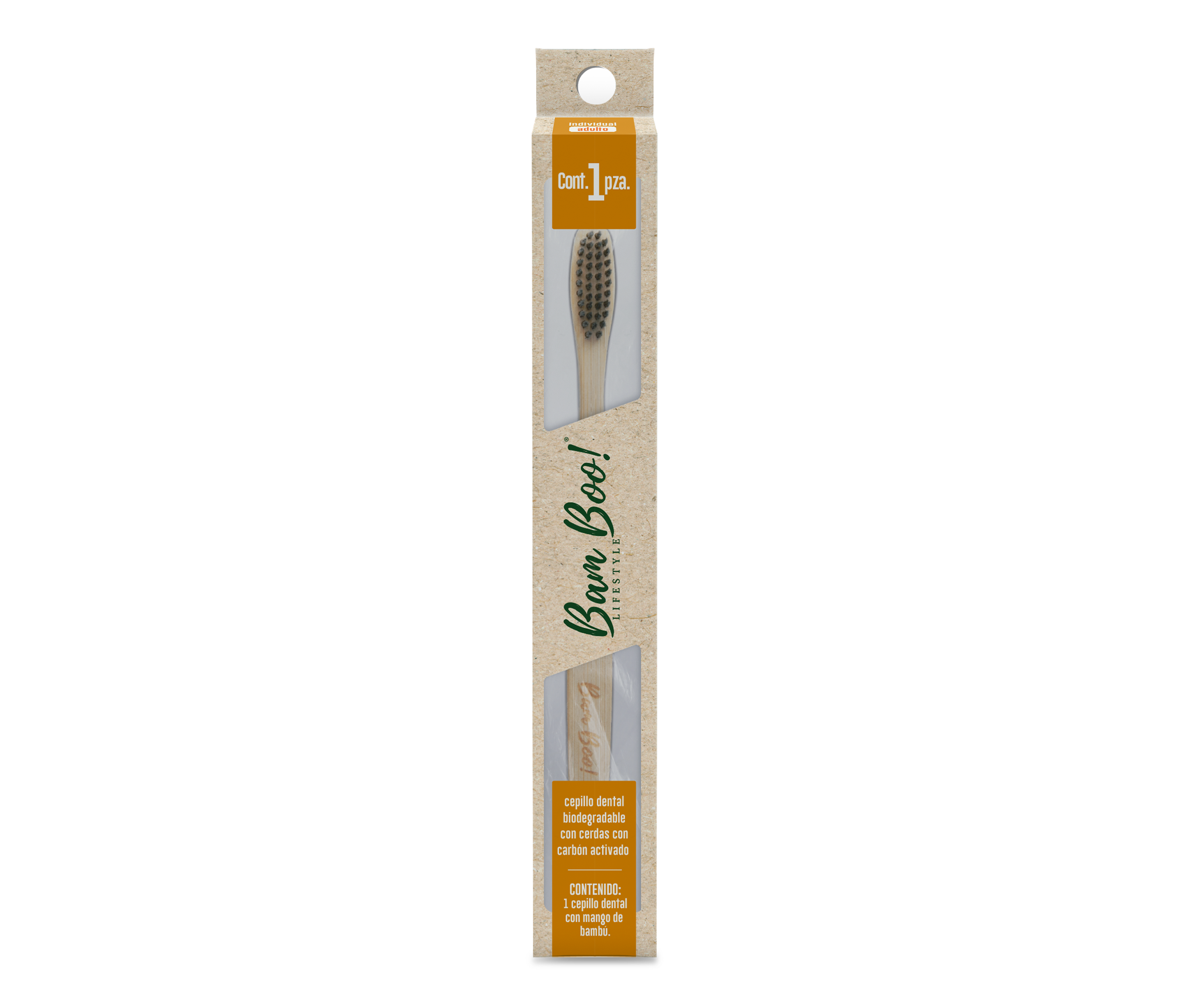 Cepillo Dental Bam Boo Lifestyle Carbon Activado Pieza
