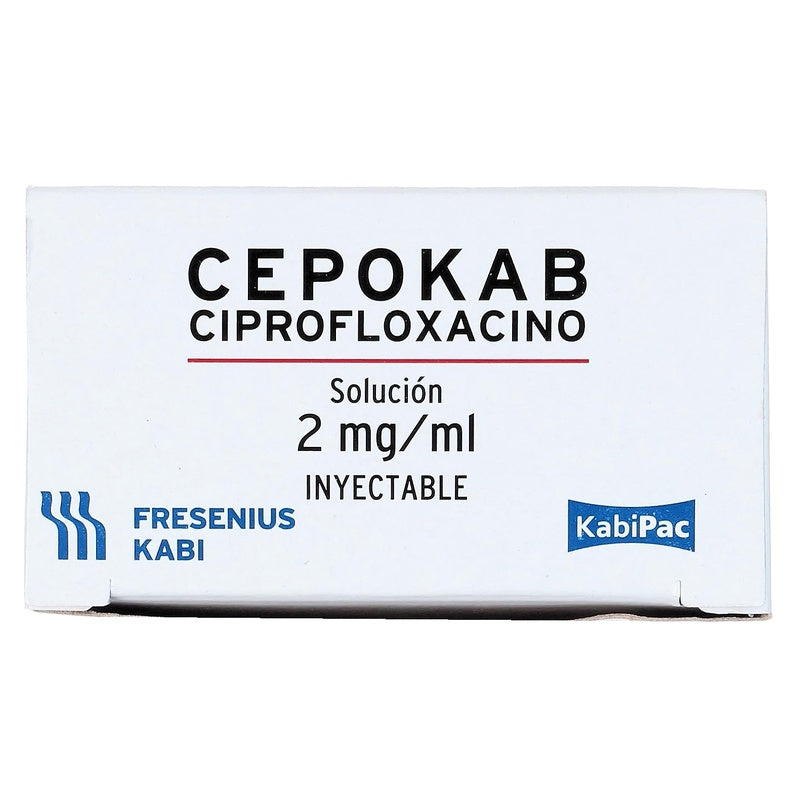 Cepokab (Ciprofloxacino) Solucion Inyectable 2 Mg/100 Ml 7501052713625  perfil 2