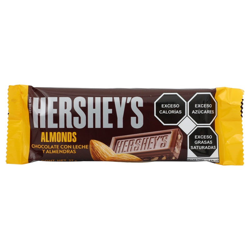 Chocolate Hersheys Almonds Barra 27 G 7501024599097  perfil 4