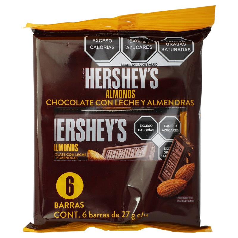 Chocolate Hersheys Almonds Con 6 Barras 27 G 7501024599080  perfil 2