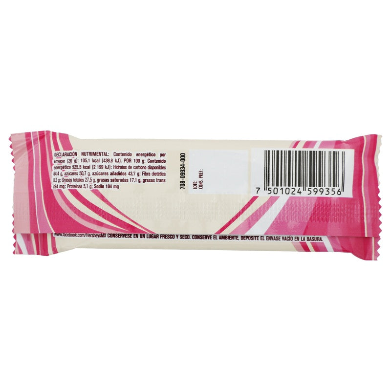 Chocolate Hersheys Fresas Con Crema 20 G 7501024599356  perfil 2