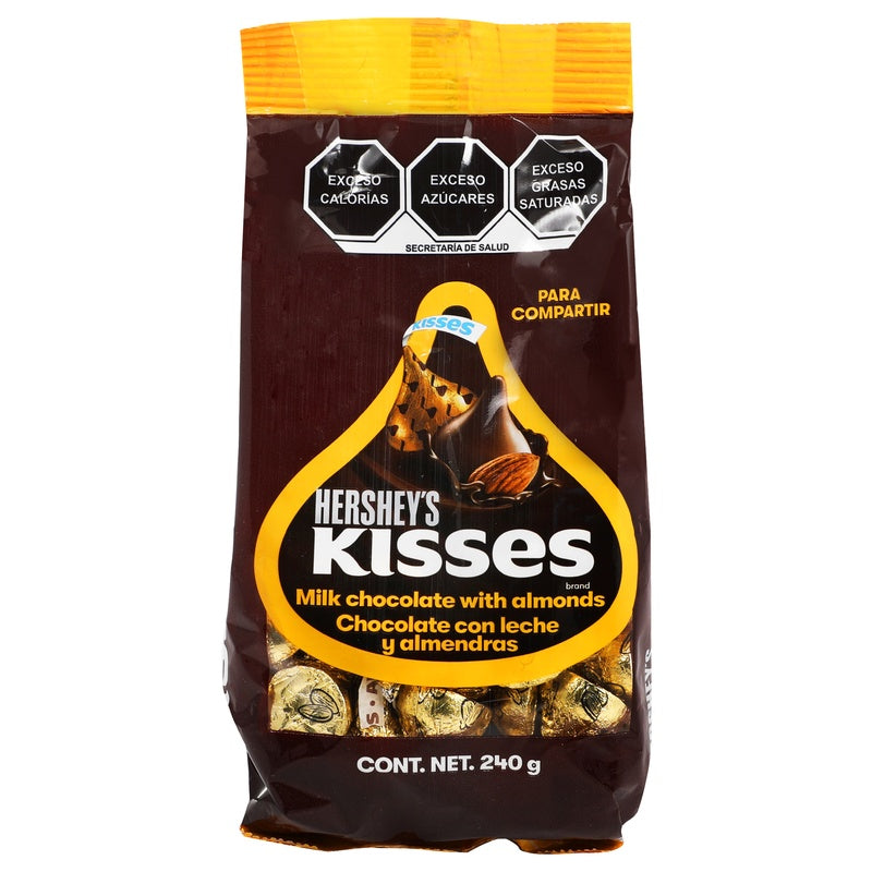 Chocolate Hersheys Kisses Almendra Bolsa 240 G 7501024596546 