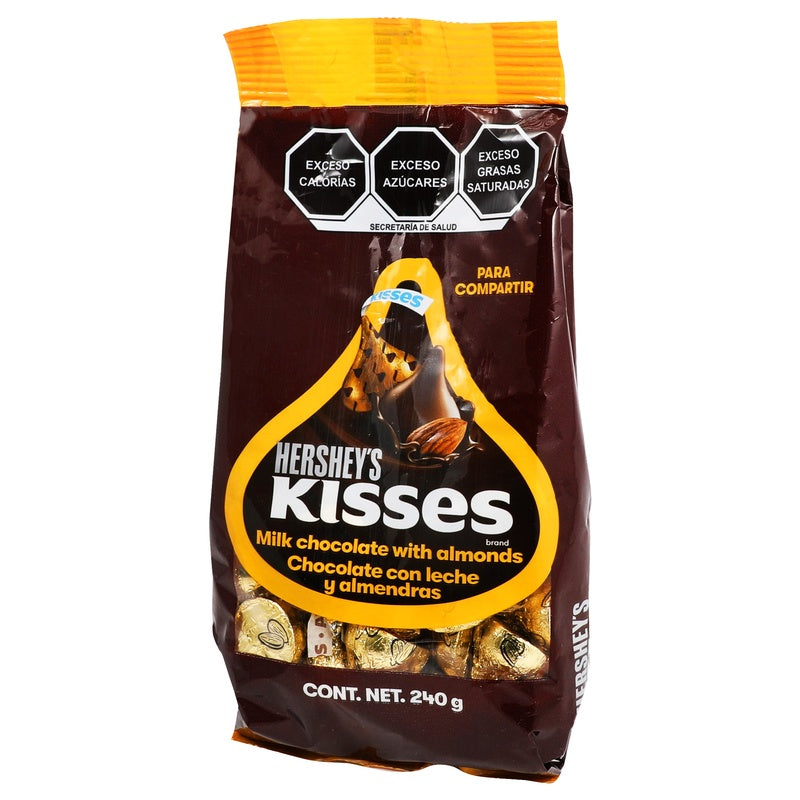 Chocolate Hersheys Kisses Almendra Bolsa 240 G 7501024596546  perfil 2
