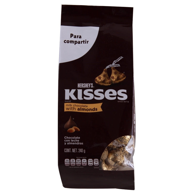 Chocolate Hersheys Kisses Almendra Bolsa 240 G 7501024596546  perfil 4