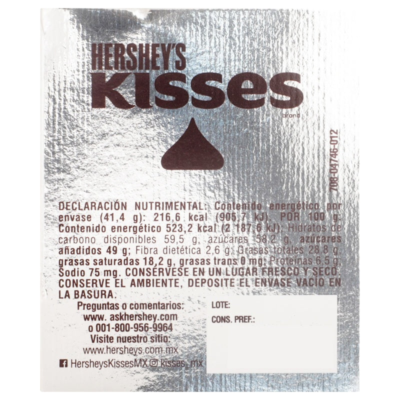 Chocolate Hersheys Kisses Cuadro Junior 41,4 G Pieza 75020149 perfil 5