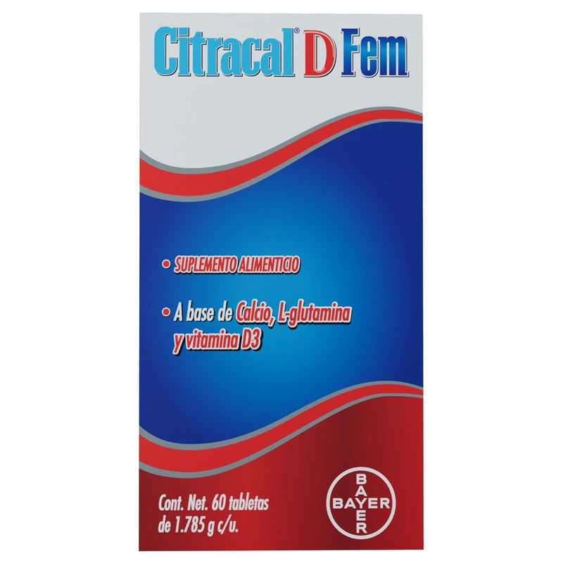 Citracal D Fem Suplemento Alimenticio Con 60 Tabletas 7501008499610 