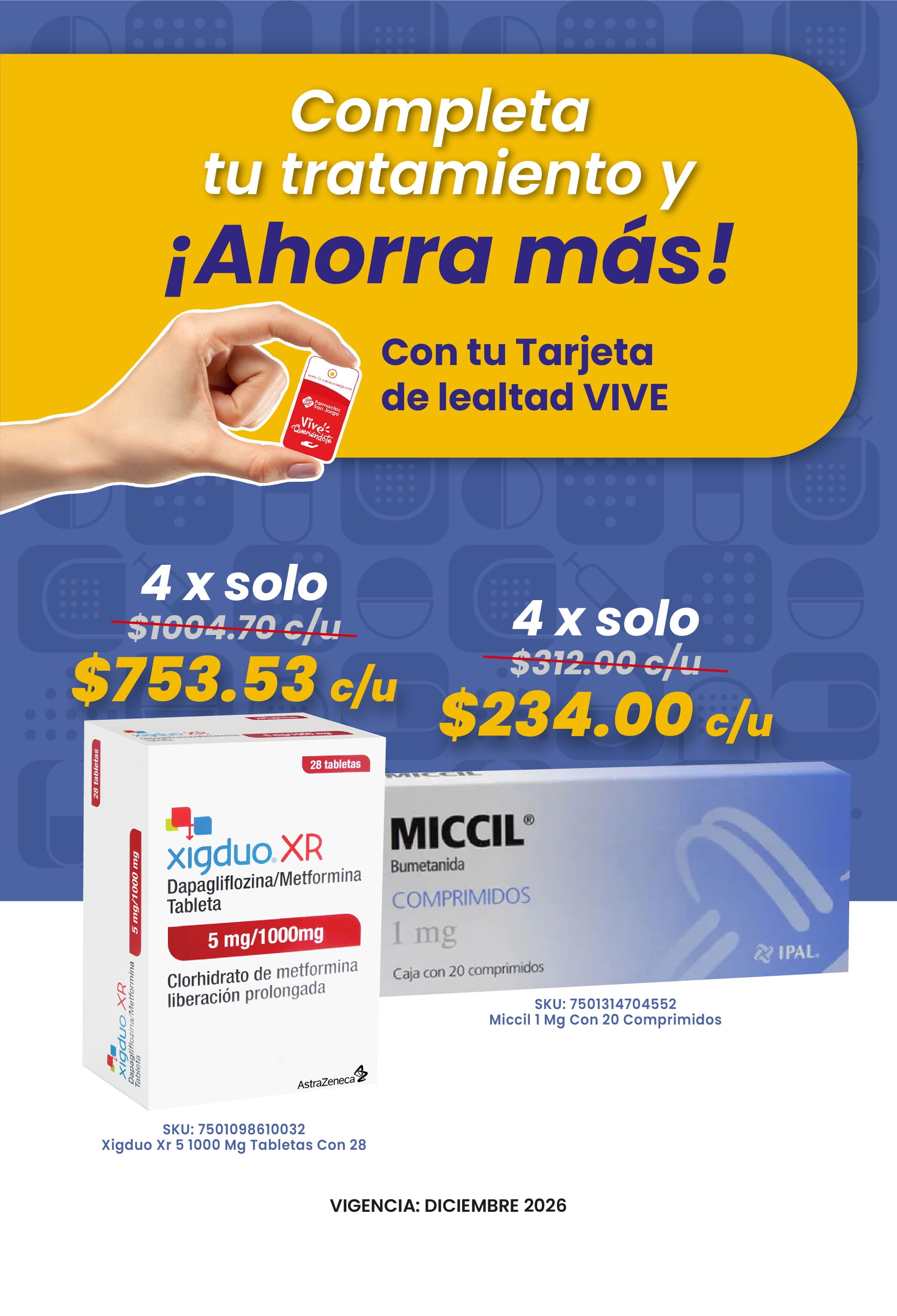 Completa tu tratamiento y ahorra más con tu tarjeta vive