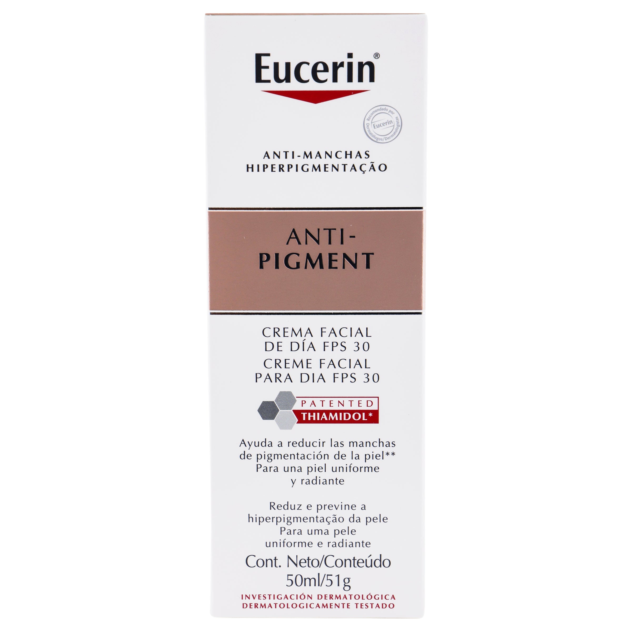 Crema Eucerin Facial Ant-Pigment Fps 30 Dia 50 Ml