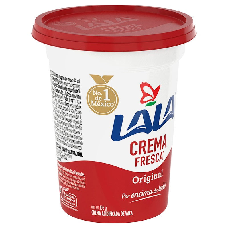 Crema Acida Entera Lala 200 Ml 7501020513134 