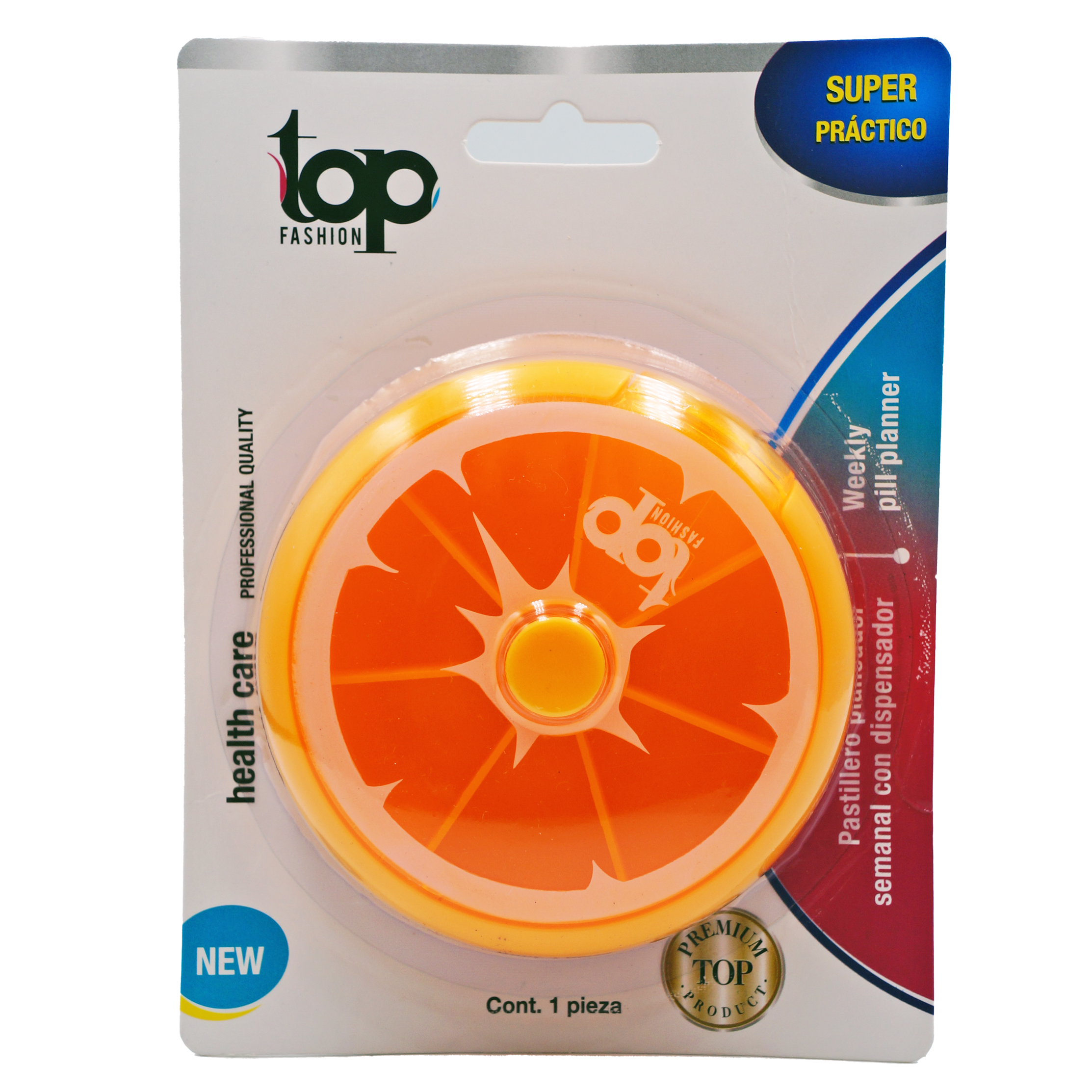 Pastillero Planeador Semanal Con Dispensador Top Fashion