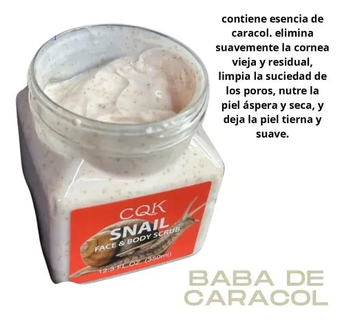 Exfoliante Facial Y Corporal Hidrata Baba Caracol 350 G Aclara, Manchas ,Arrugas