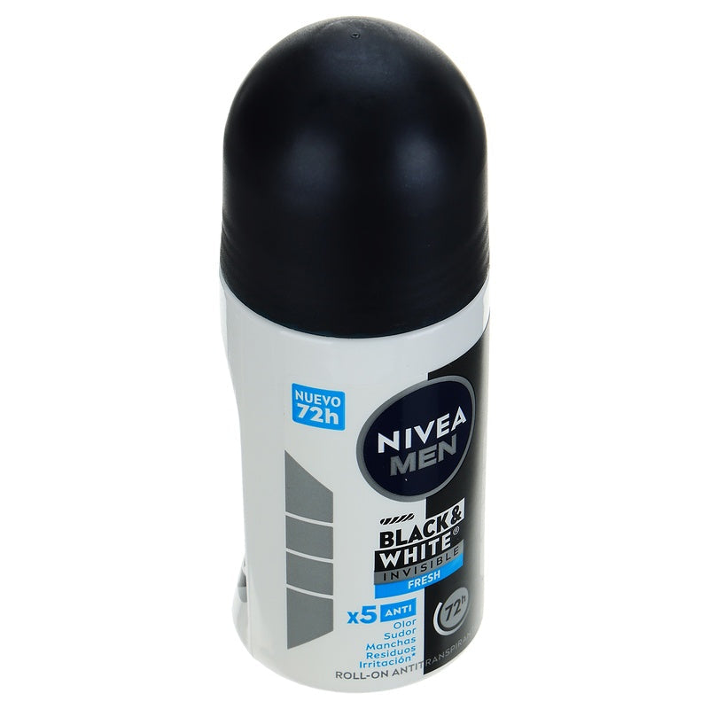 Desodorante Nivea Men Black White Fresh R-On 50 Ml 4006000107127  perfil 5