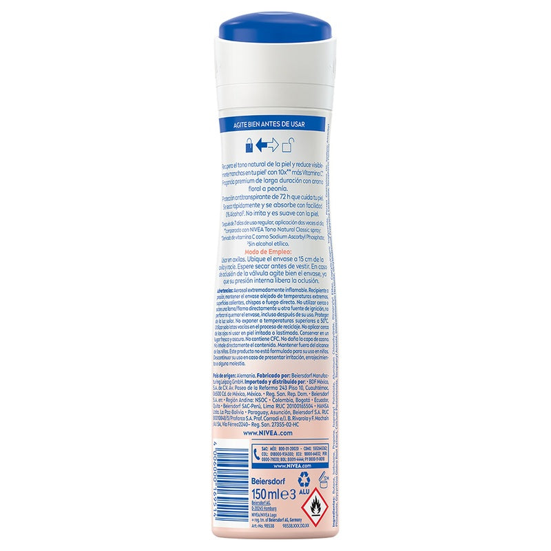 Desodorante Nivea Velvet Roma Spray 150 Ml 4006000169514 perfil 9