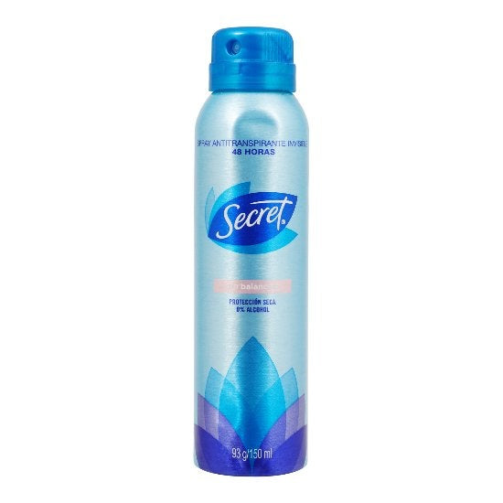 Desodorante Secret Ph Balanced Spray 150 Ml 7500435129312