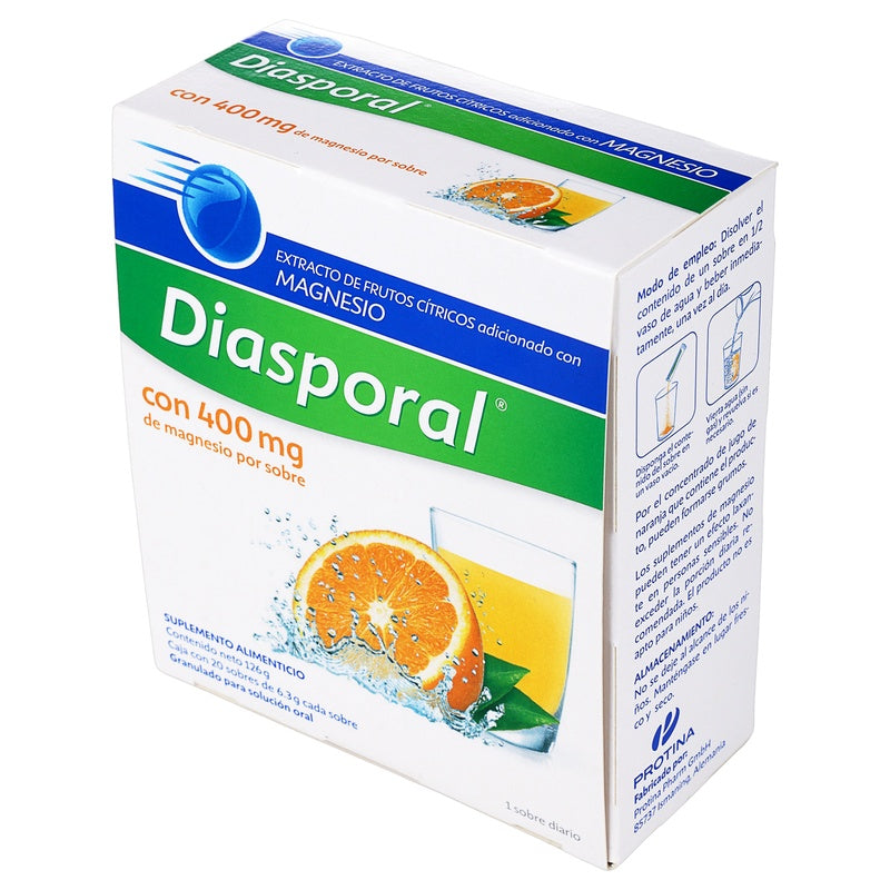 Diasporal 400 Mg Suplemento Alimenticio Con 20 Sobres Granulado 7502209710528 