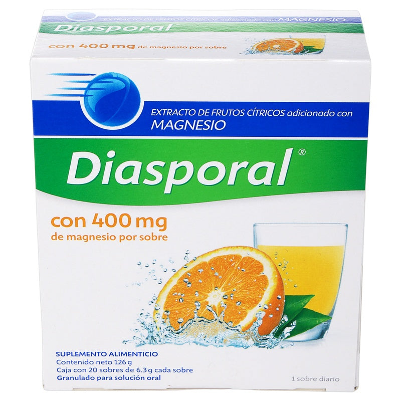 Diasporal 400 Mg Suplemento Alimenticio Con 20 Sobres Granulado 7502209710528  perfil 5