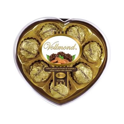 Chocolate Vollmond Corazon Grande Con 8 Piezas
