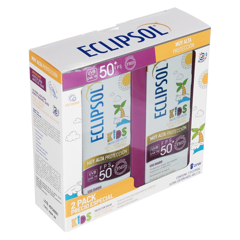 Eclipsol Kids Ultra + 50 Fps 2 Pack 810120501406  perfil 5