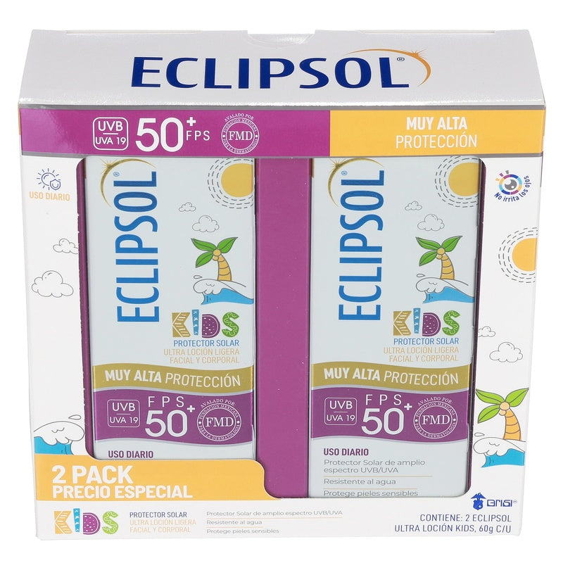 Eclipsol Kids Ultra + 50 Fps 2 Pack 810120501406  perfil 6