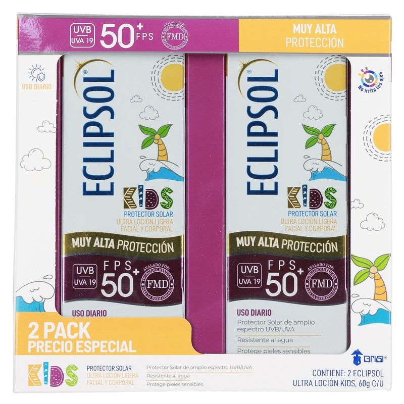 Eclipsol Kids Ultra + 50 Fps 2 Pack 810120501406  perfil 7